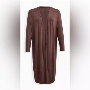 Torrid Maxi Cocoon Sleep Cardigan - Super Soft Jersey Brown